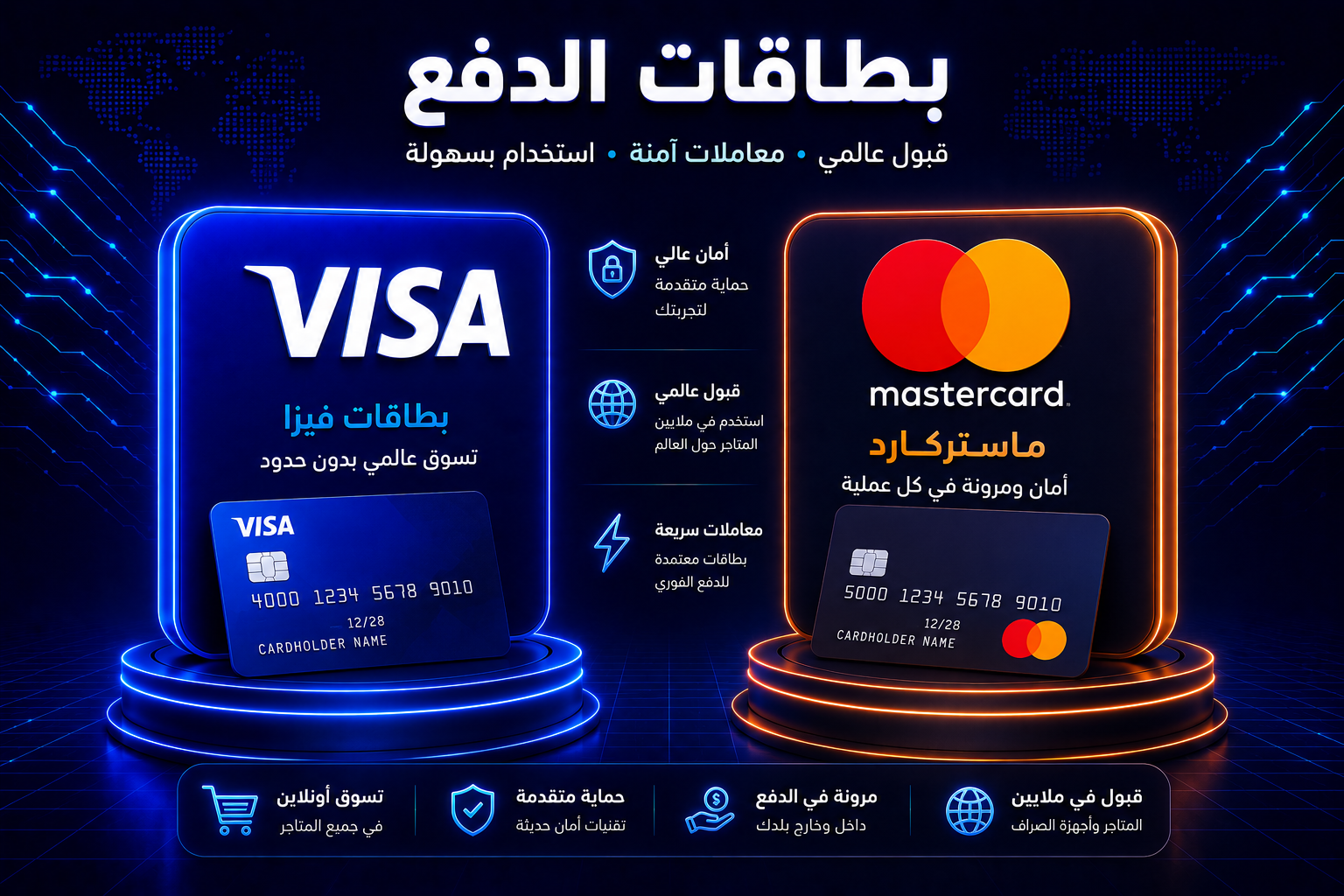 بطاقات الدفع الاكتروني