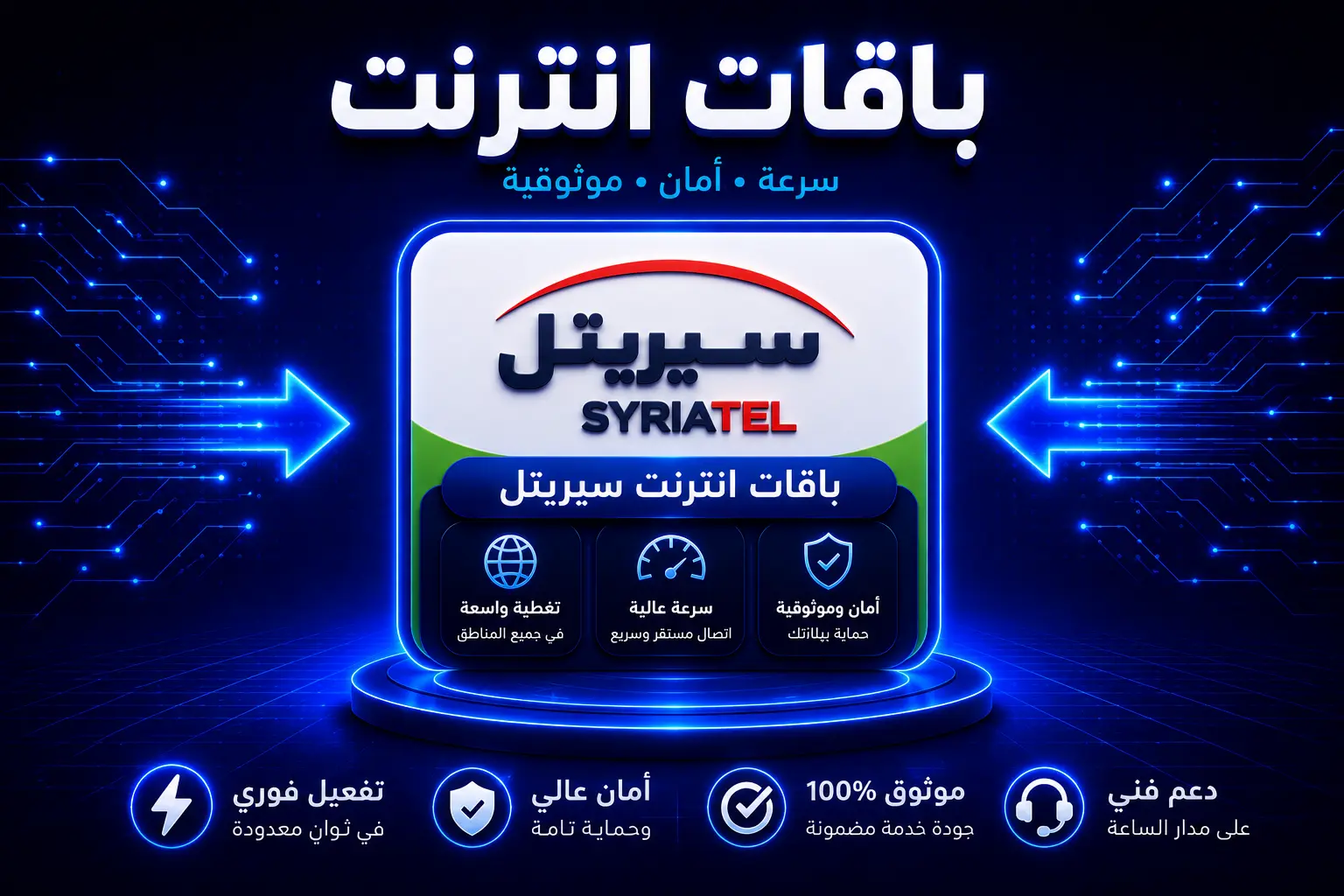 باقات سيريتل انترنت شهرية